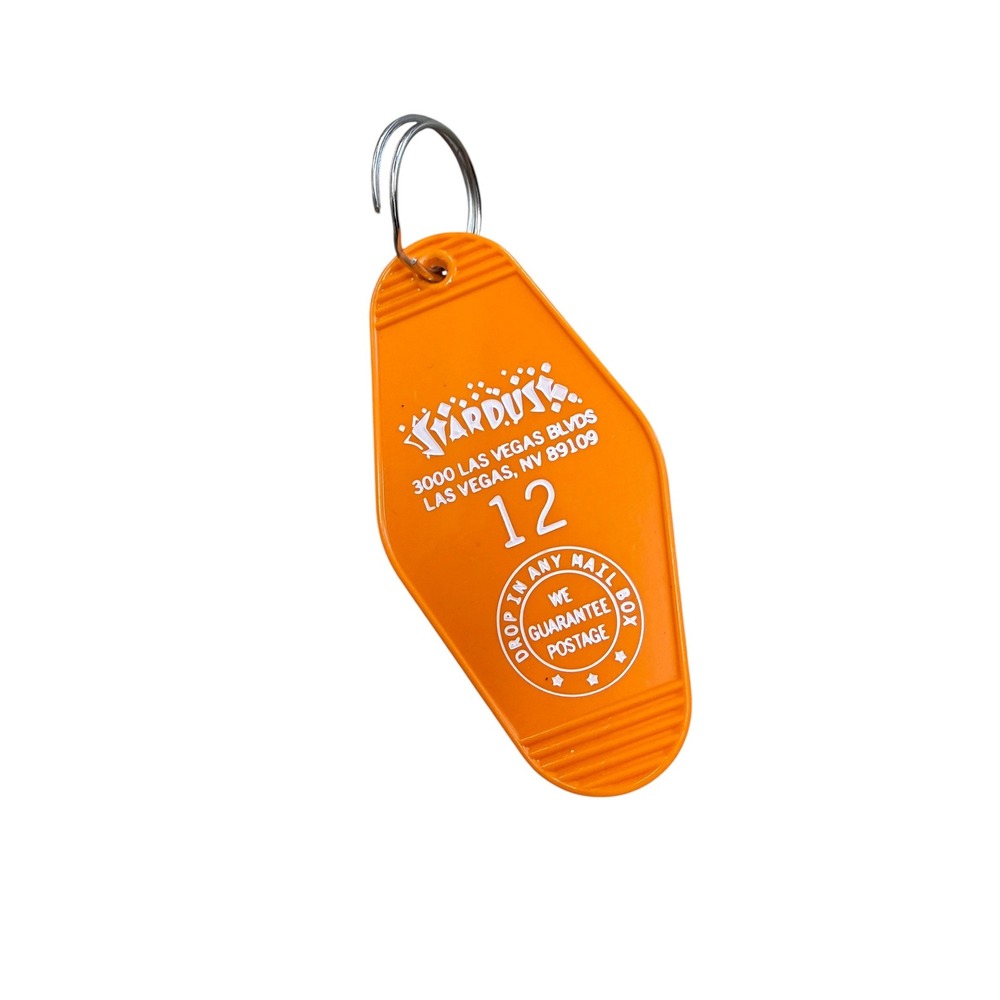 Stardust Hotel Casino Las Vegas Vintage Motel Orange Room 12 Keychain